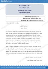 Đề thi học kì 1 Văn 10 Kết nối tri thức - Đề số 1